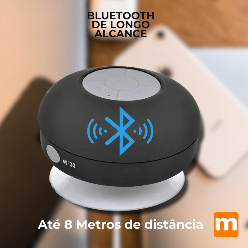 AquaVibe – Caixinha de Som Bluetooth à Prova d'Água