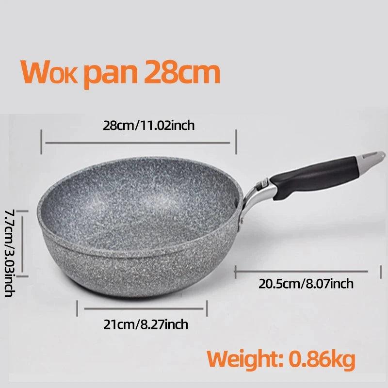 Panela Wok Antiaderente 28cm para Bife e Panquecas